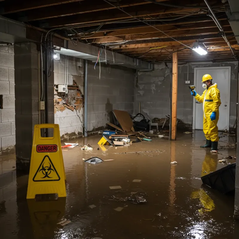 Flooded Basement Electrical Hazard in Cameron County, TX Property