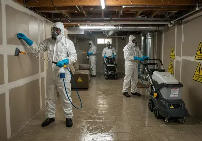 Basement Moisture Removal and Structural Drying process in Cameron County, TX